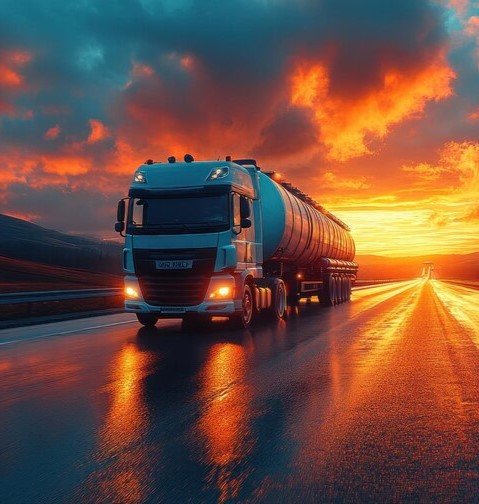 AGF Global Trading - Truck Driving Towards Sunset Highway